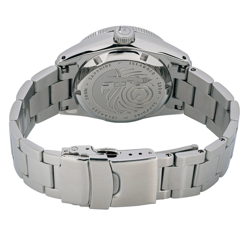 Islander 38mm Automatic Dive Watch with Grey Waffle Dial and Blue Accents #ISL-125 casebook