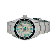 Islander 38mm Automatic Dive Watch with Grey Waffle Dial and Blue Accents #ISL-125 Side