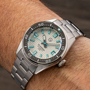 Islander 38mm Automatic Dive Watch with Grey Waffle Dial and Blue Accents #ISL-125 Wrist