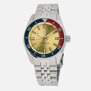 Islander 38mm Automatic Dive Watch with Sunburst Gold Dial and Maroon Accents #ISL-127
