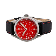 Islander Automatic Field Watch with Red Dial ISL-128 Side