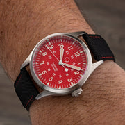 Islander Automatic Field Watch with Red Dial ISL-128 Wrist