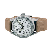 Islander ISL-129 "DAY-T" Automatic Field Watch with White Dial and Day-Date Side