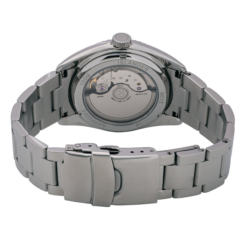 Islander Hi-Beat Automatic Dress Watch with Sunburst Cherry Red Dial Back