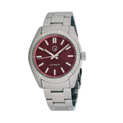 Islander Hi-Beat Automatic Dress Watch with Sunburst Cherry Red Dial