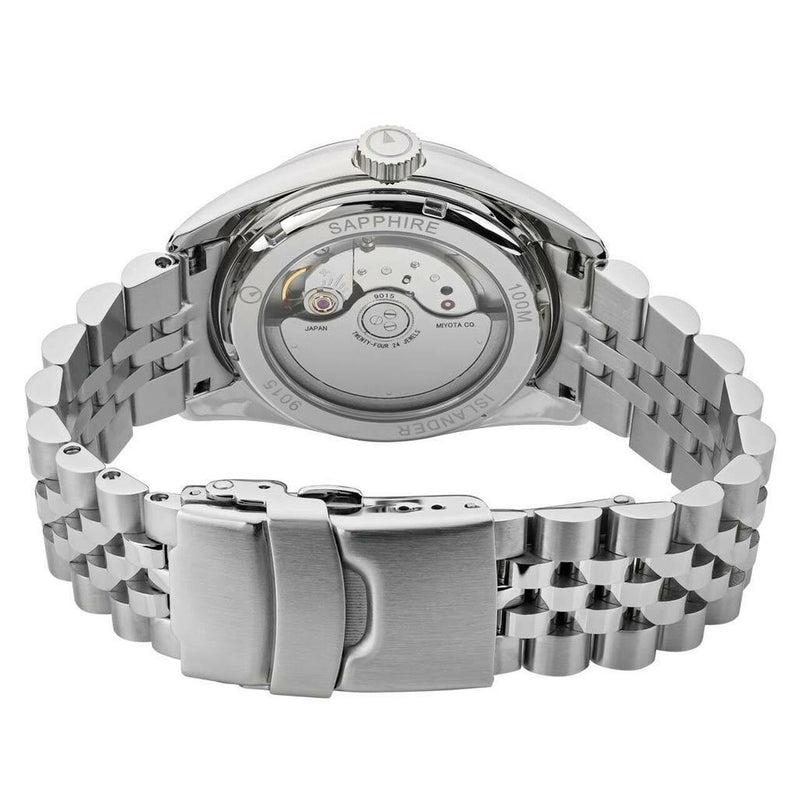 Islander Hi-Beat Automatic Dress Watch with Green Aventurine Dial #ISL-180 Back