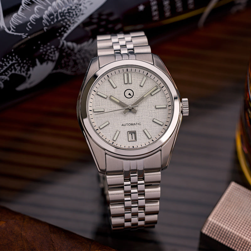 Islander Hi-Beat Automatic Dress Watch with Linen Dial #ISL-131 Lifestyle