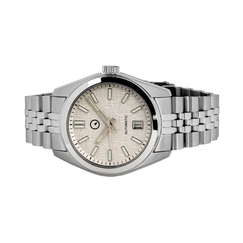 Islander Hi-Beat Automatic Dress Watch with Linen Dial #ISL-131 Side