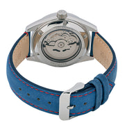 Islander Automatic Watch with Sunburst Blue Dial and Red Accents #ISL-134 Back