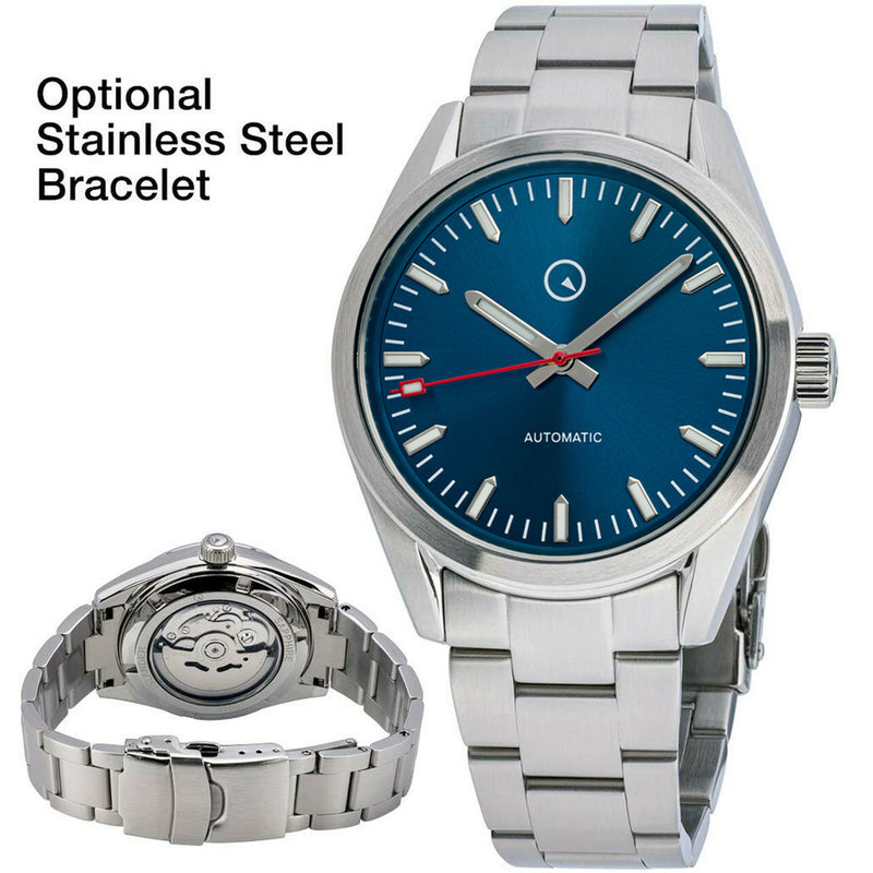 Islander Automatic Watch with Sunburst Blue Dial and Red Accents #ISL-134 option