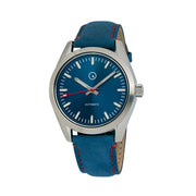 Islander Automatic Watch with Sunburst Blue Dial and Red Accents #ISL-134