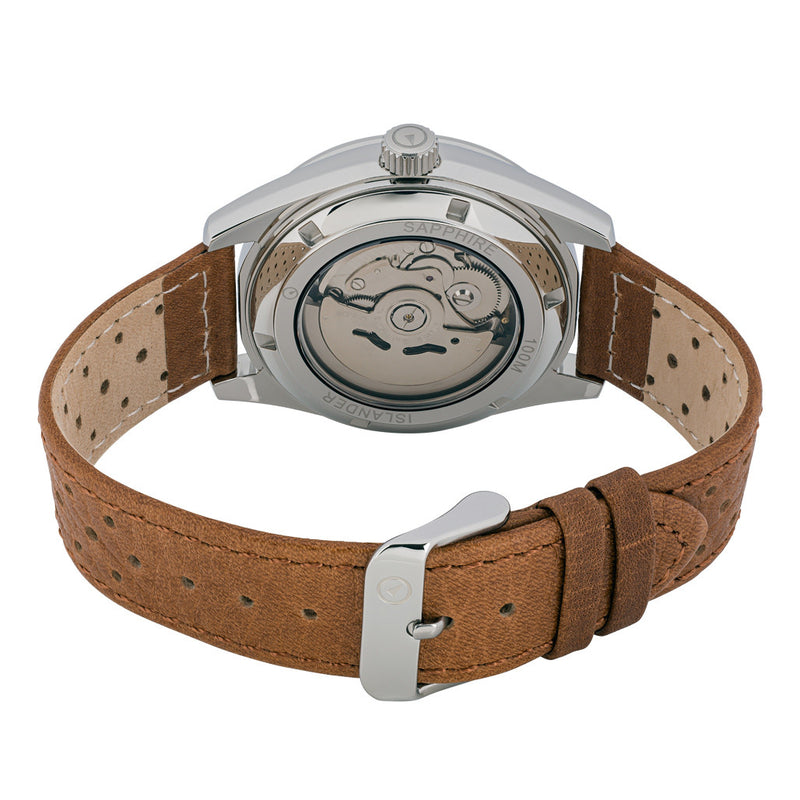 Islander Automatic Sport Watch with Blue and Orange Dial #ISL-136 back