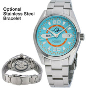 Islander Automatic Sport Watch with Blue and Orange Dial #ISL-136 optional