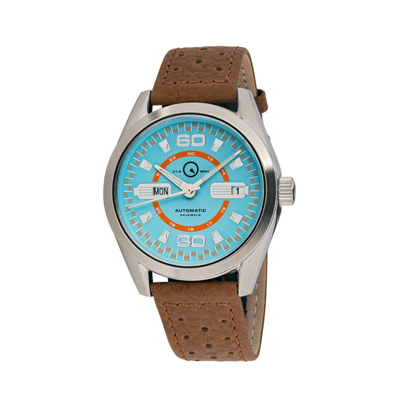 Islander Automatic Sport Watch with Blue and Orange Dial #ISL-136