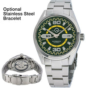 Islander Automatic Sport Watch with Green and Yellow Dial #ISL-137 Optional