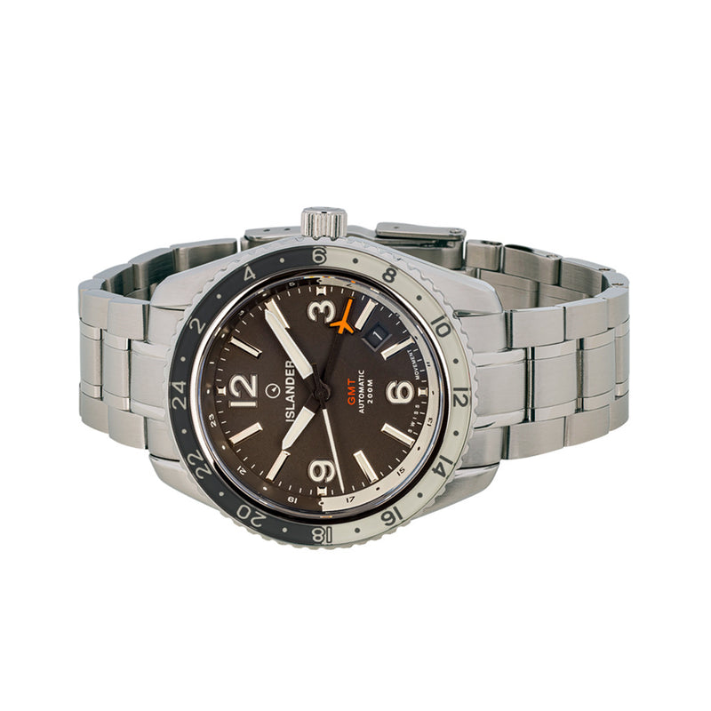 Islander Republic Swiss Automatic GMT Watch with Grey Dial #ISL-140 side