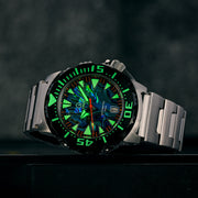 Islander Abalone Dial Automatic Dive Watch with DLC Bezel #ISL-141 lume