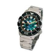 Islander Abalone Dial Automatic Dive Watch with DLC Bezel #ISL-141 tilt