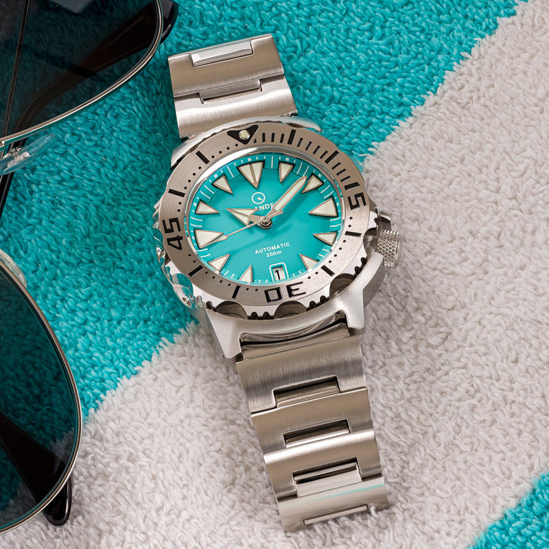 Islander Robin's Egg Blue Dial Automatic Dive Watch #ISL-143 Lifestyle
