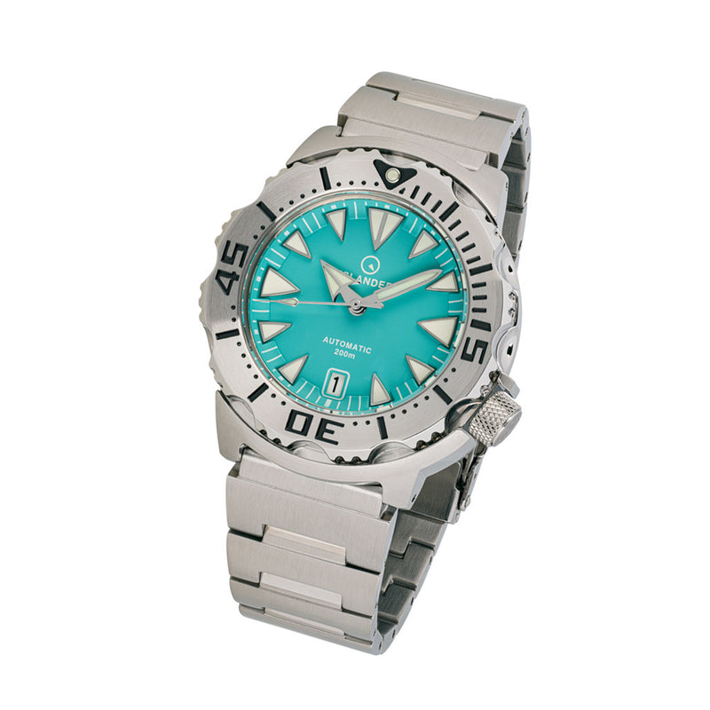 Islander Robin's Egg Blue Dial Automatic Dive Watch #ISL-143 tilt