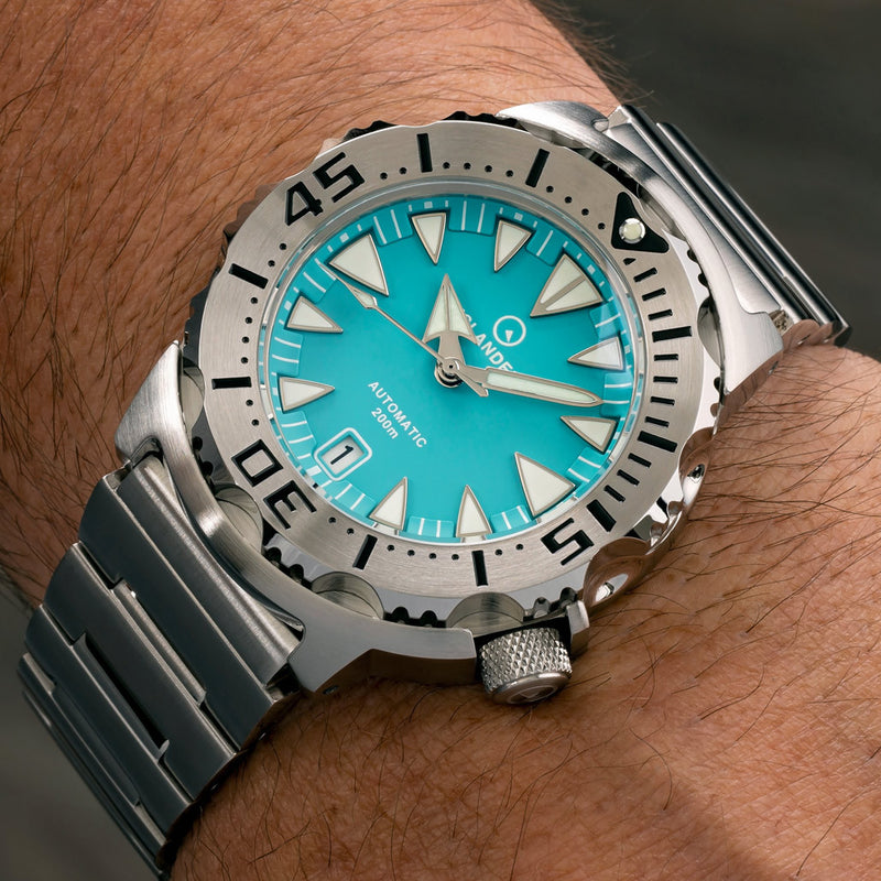 Islander Robin's Egg Blue Dial Automatic Dive Watch #ISL-143 wrist
