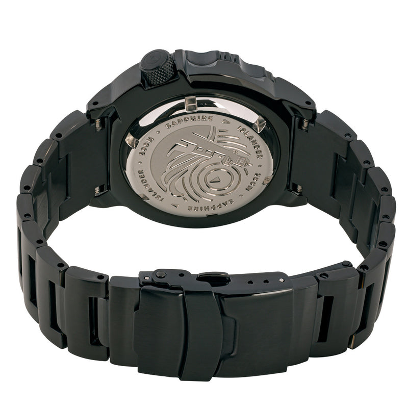 Islander Carbon Fiber Dial Automatic Dive Watch with DLC Case and Bracelet #ISL-144 back