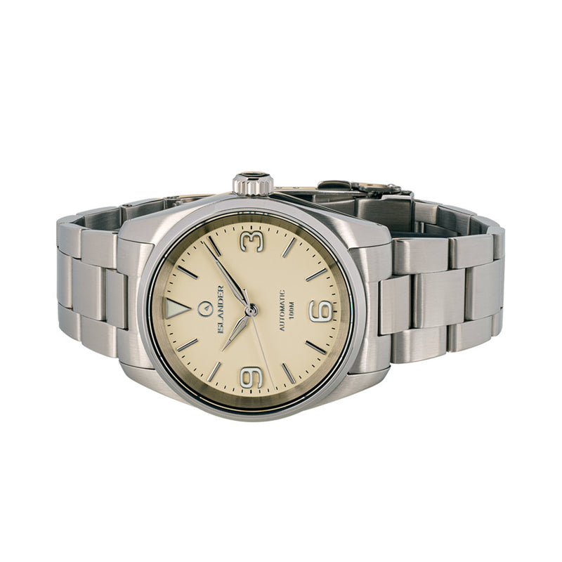Islander Manhasset 36mm Automatic Watch with Cream Dial #ISL-147 side