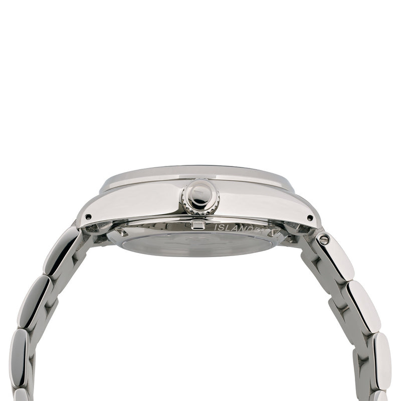 Islander Manhasset 36mm Automatic Watch with Cream Dial #ISL-147 crown