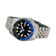 Islander 38mm Automatic "Batman" Dual Time Dive Watch #ISL-150 side