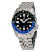 Islander 38mm Automatic "Batman" Dual Time Dive Watch #ISL-150 zoom