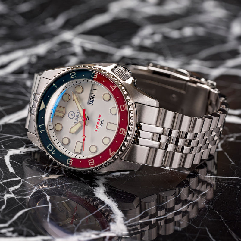 Islander 38mm Automatic "PAN AM" Dual Time Dive Watch #ISL-151 lifestyle