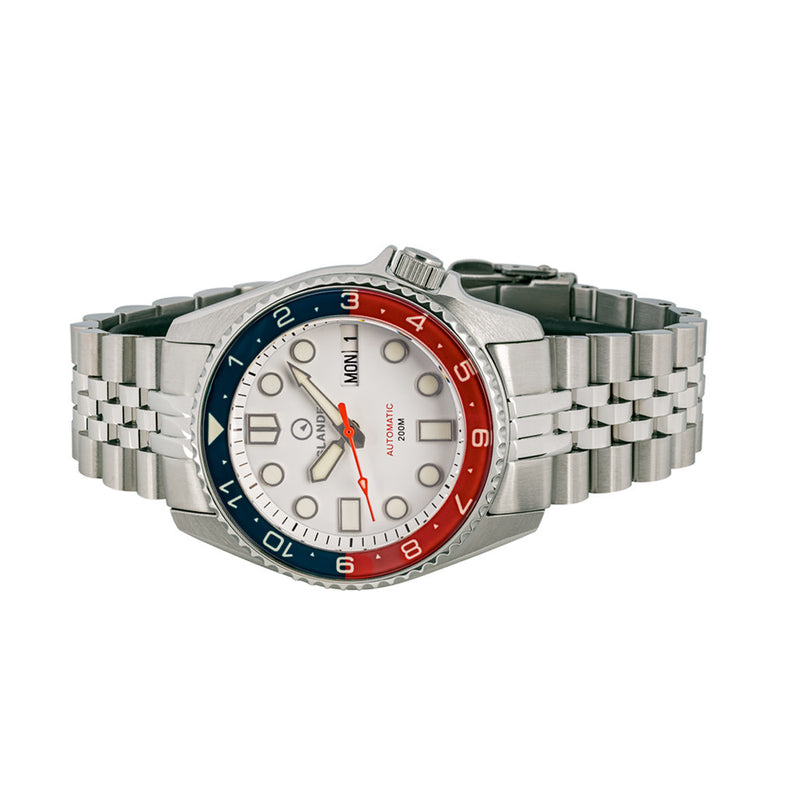 Islander 38mm Automatic "PAN AM" Dual Time Dive Watch #ISL-151 side
