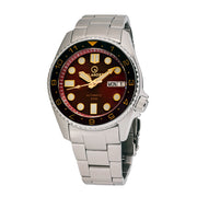 Islander 38mm Automatic "Root Beer" Dual Time Dive Watch #ISL-152 zoom