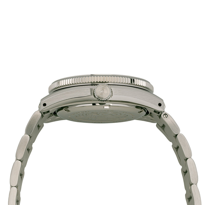 Islander Northport Hi-Beat Automatic Dive Watch with Black Ripple Dial #ISL-154 crown