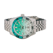 Islander Northport Hi-Beat Automatic Dive Watch with Seafoam Green and White Ripple Dial #ISL-155 side