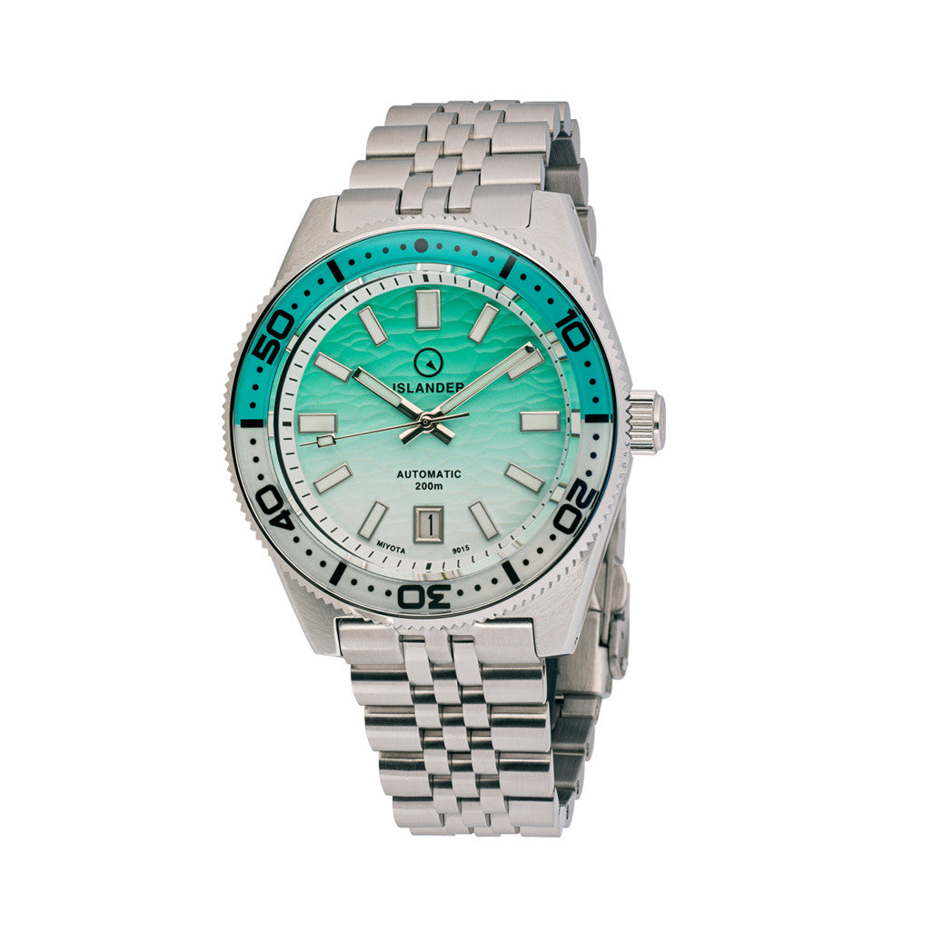 Islander Northport Hi-Beat Automatic Dive Watch with Seafoam Green