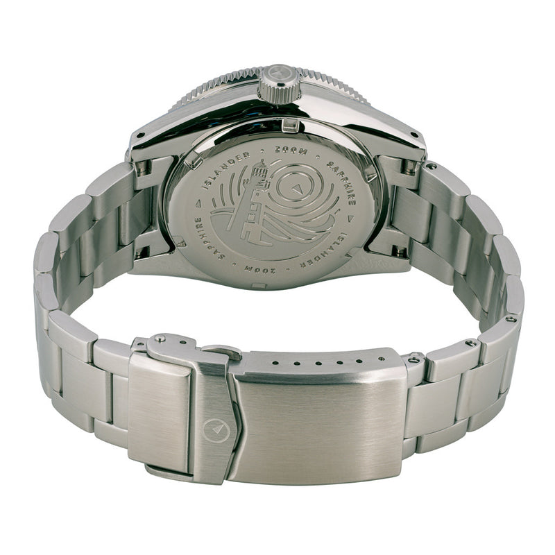 Islander Northport Hi-Beat Automatic Dive Watch with Turquoise Ripple Dial #ISL-156 back