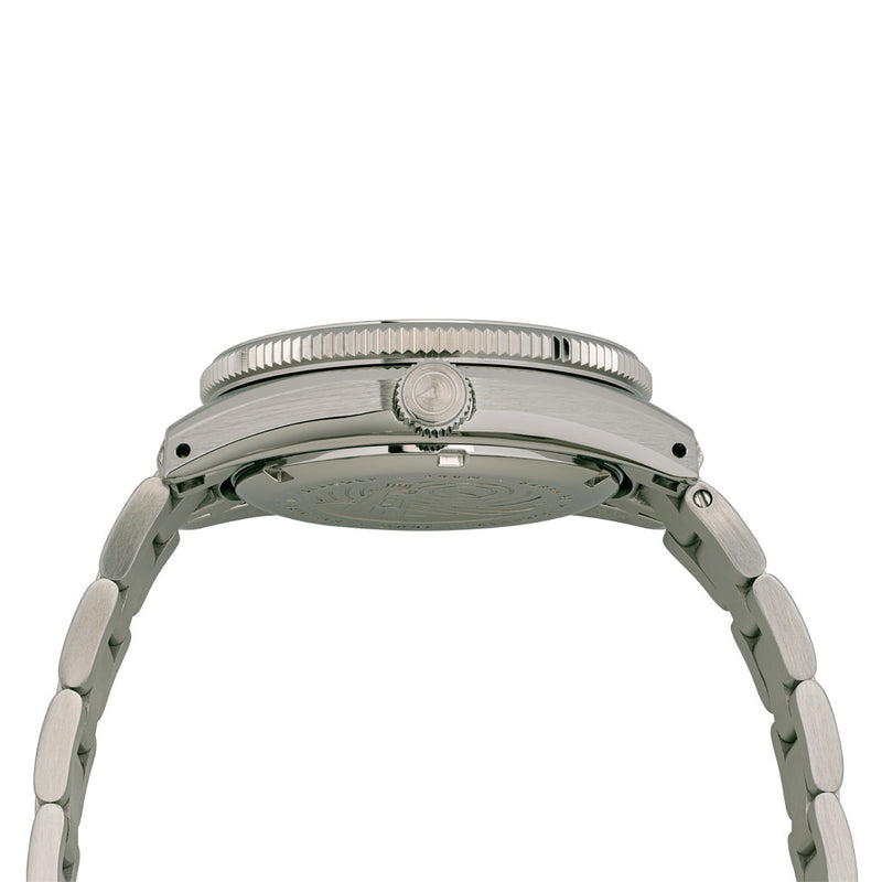 Islander Northport Hi-Beat Automatic Dive Watch with Turquoise Ripple Dial #ISL-156 crown