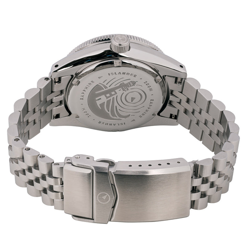 Islander Northport Hi-Beat Automatic Dive Watch with Black and Purple Ripple Dial #ISL-157 back