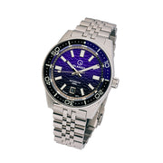 Islander Northport Hi-Beat Automatic Dive Watch with Black and Purple Ripple Dial #ISL-157 tilt