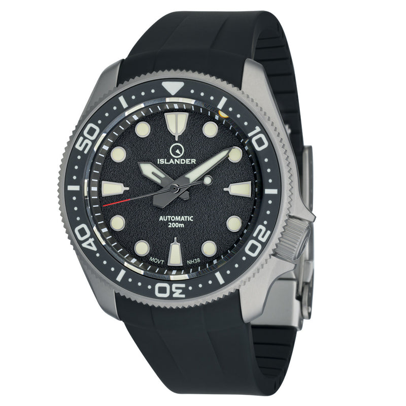 Islander Sands Point Titanium Diver with Black Sand Dial #ISL-158 zoom