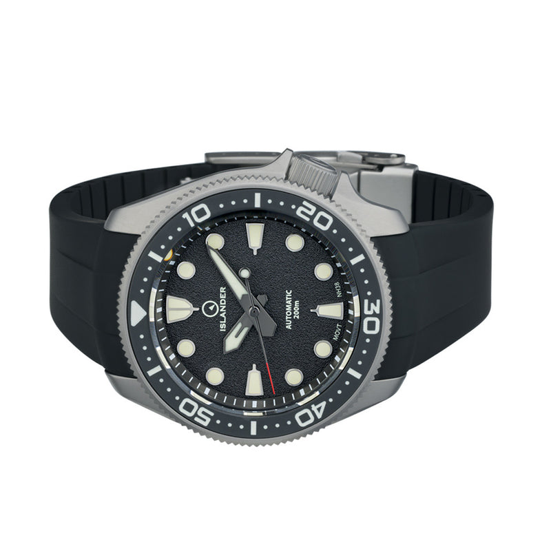 Islander Sands Point Titanium Diver with Black Sand Dial #ISL-158 side