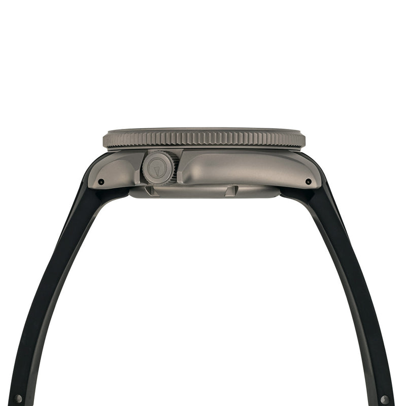 Islander Sands Point Titanium Diver with Black Sand Dial #ISL-158 crown