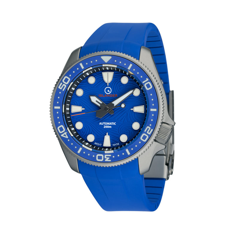 Islander Sands Point Titanium Diver with Blue Wave Dial #ISL-159