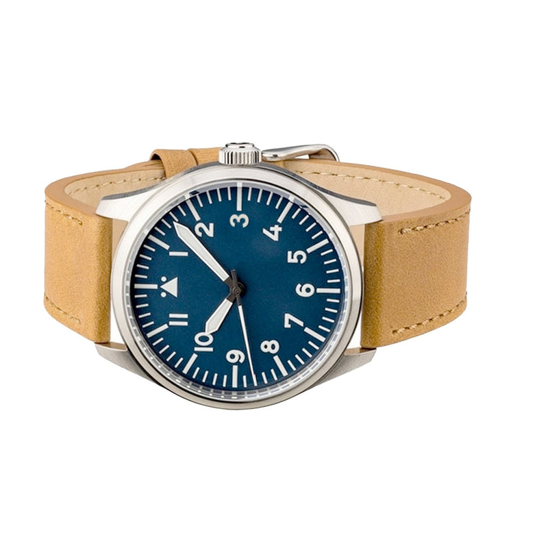 Islander Aviator Automatic Watch with Leather Strap and an Anti-Reflective Sapphire Crystal #ISL-16