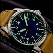 Islander Aviator Automatic Watch with Leather Strap and an Anti-Reflective Sapphire Crystal #ISL-16