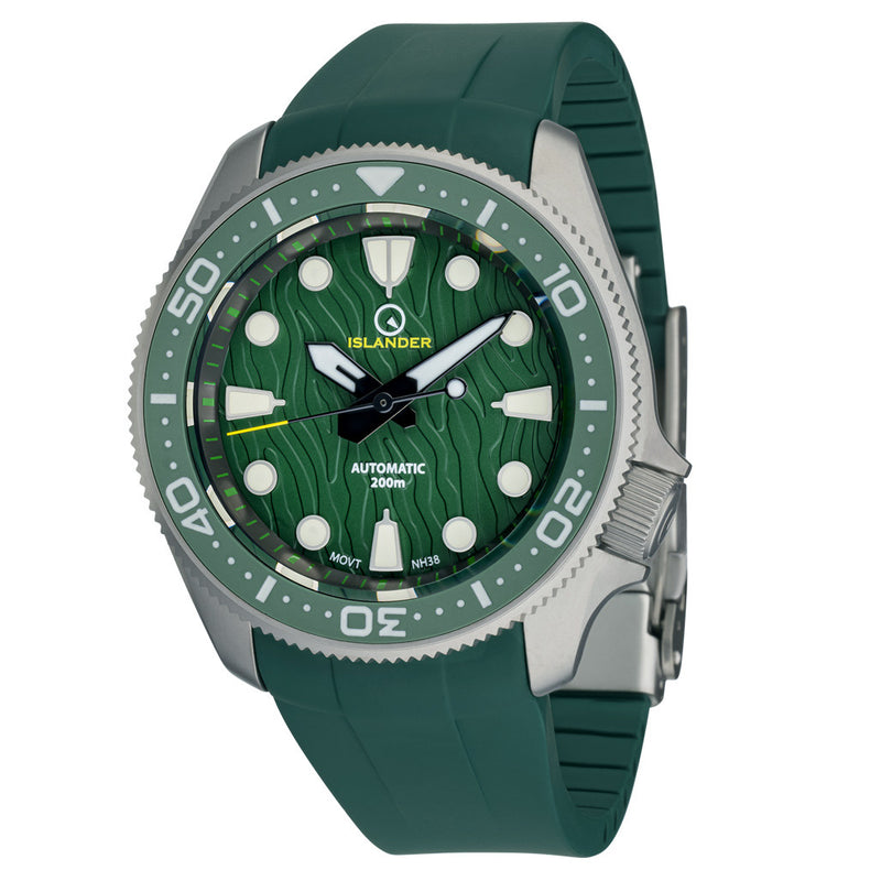 Islander Sands Point Titanium Diver with Green Kelp Dial #ISL-160 zoom