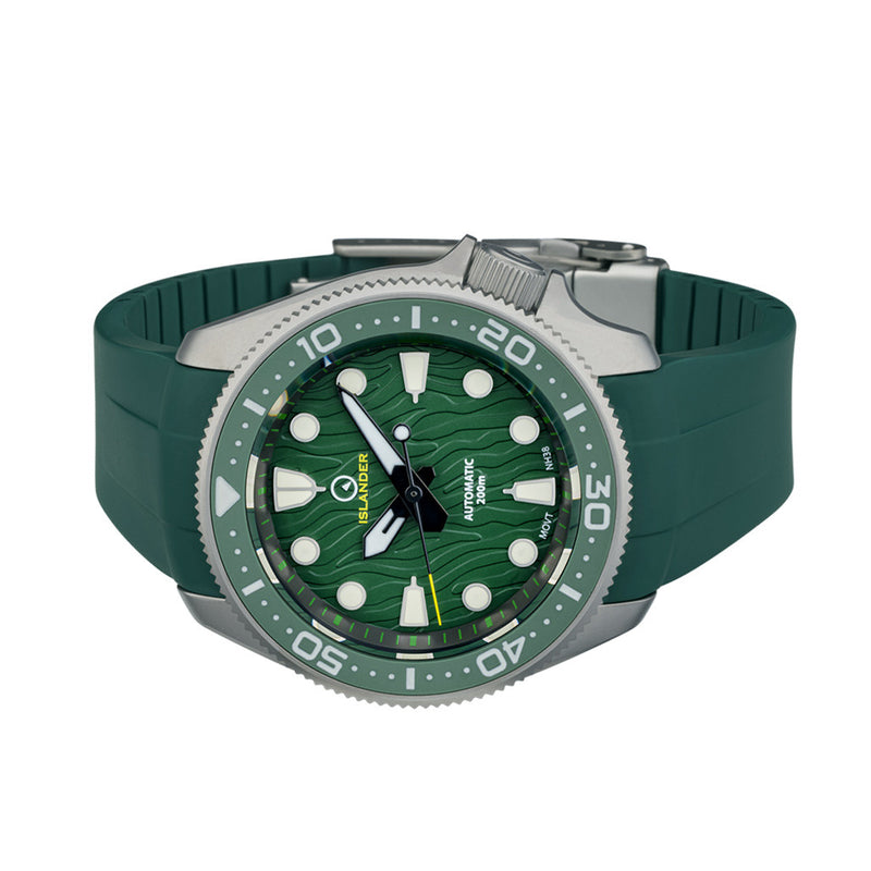 Islander Sands Point Titanium Diver with Green Kelp Dial #ISL-160 side