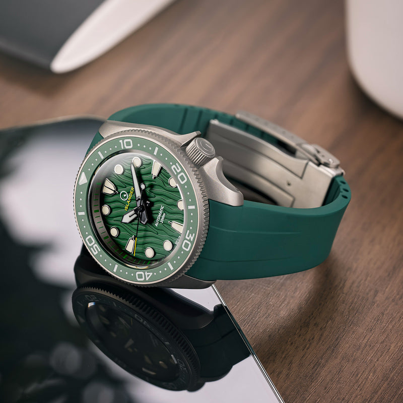 Islander Sands Point Titanium Diver with Green Kelp Dial #ISL-160 lifestyle