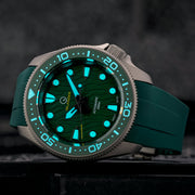 Islander Sands Point Titanium Diver with Green Kelp Dial #ISL-160 lume